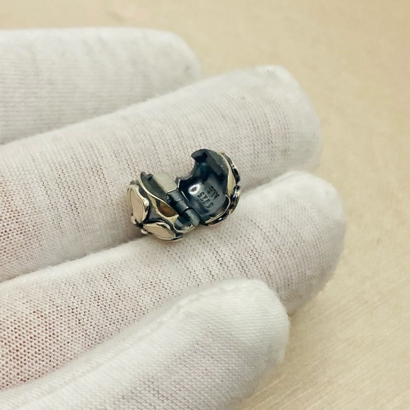 EUC Pandora 791041EN40 Sterling Silver Cherry Blossom Clip w/ Pink Enamel - Picture 6 of 8